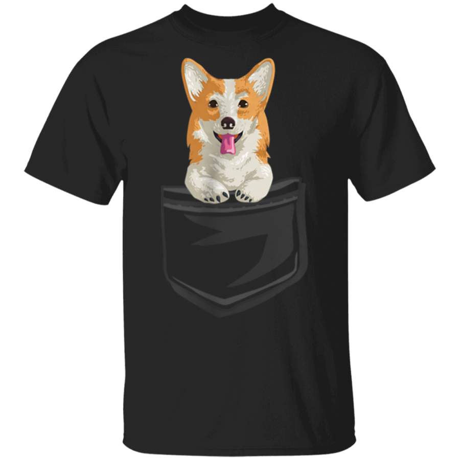 Cute Corgi In your Pocket TShirt Fun Puppy Gift Shirt