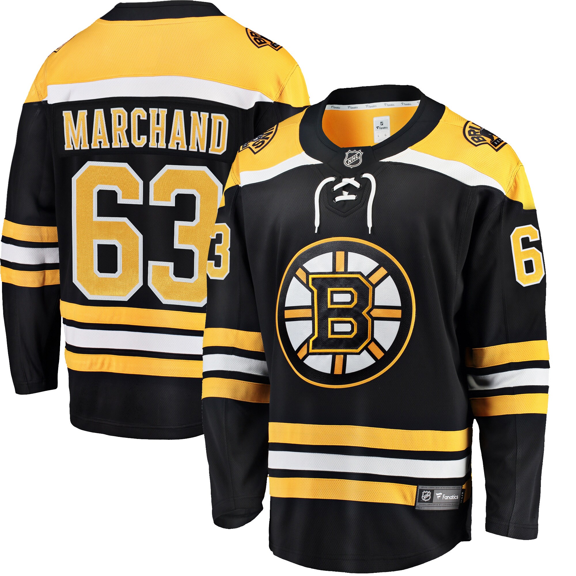 Brad Marchand Boston Bruins Branded Home Breakaway Jersey – Black