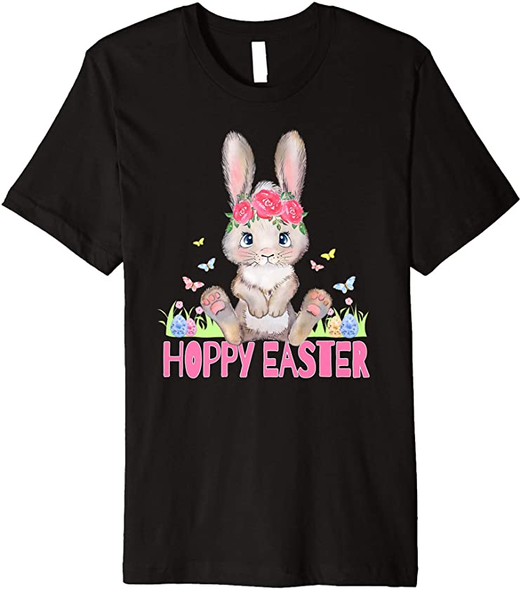 Cute Bunny Easter Shirt HOPPY EASTER Rabbit Ears Spring Premium T-Shirt