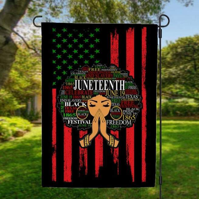 Juneteenth African Black Lives Matter American Flag Gift For Friend Family Decorative Holiday Garden Flag, House Flag, Outdoor Flag Decor