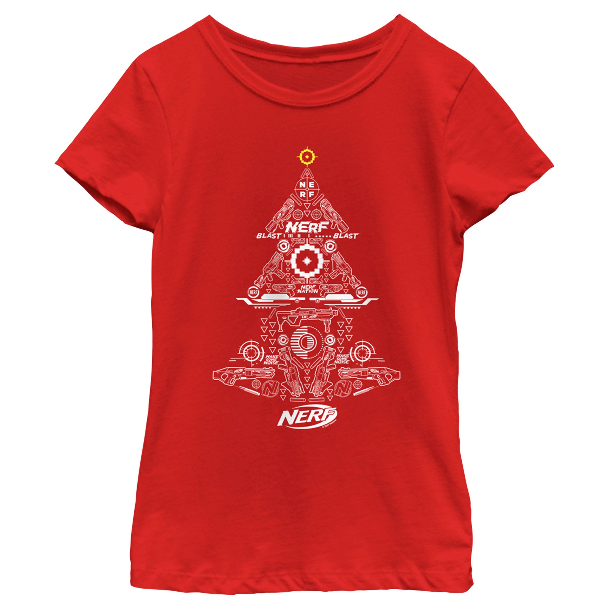 Nerf Girl’S Nerf Christmas Tree  T-Shirt