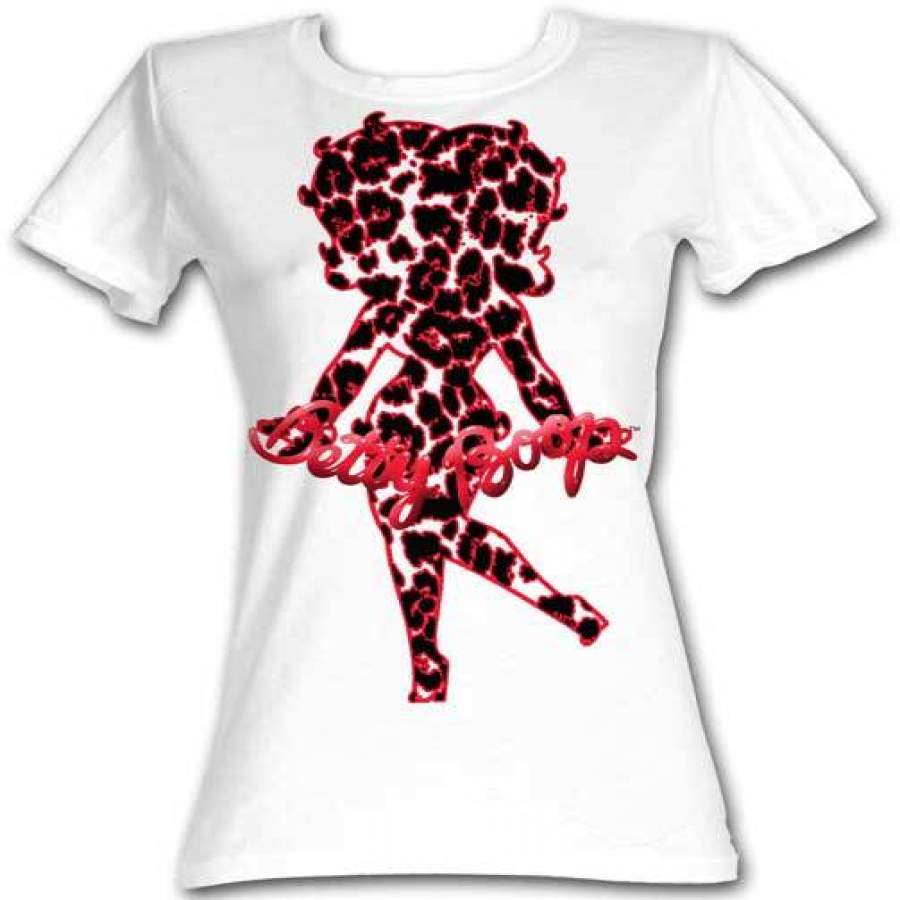 BETTY BOOP-BOOP LEOPARD-WHITE LADIES BELLA S/S TSHIRT