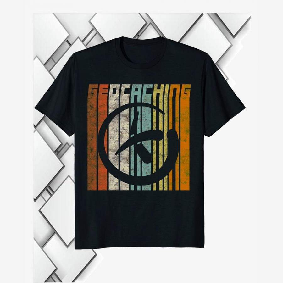 Retro Vintage Geocaching T-Shirt , Fashion Mens Shirts,Men Summer T-Shirts