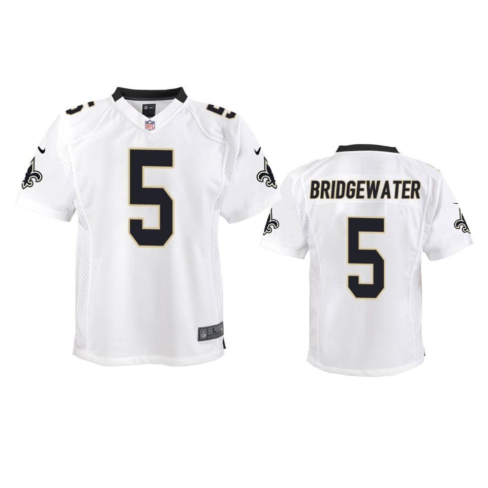 New Orleans Saints Teddy Bridgewater Game White Youth Jersey