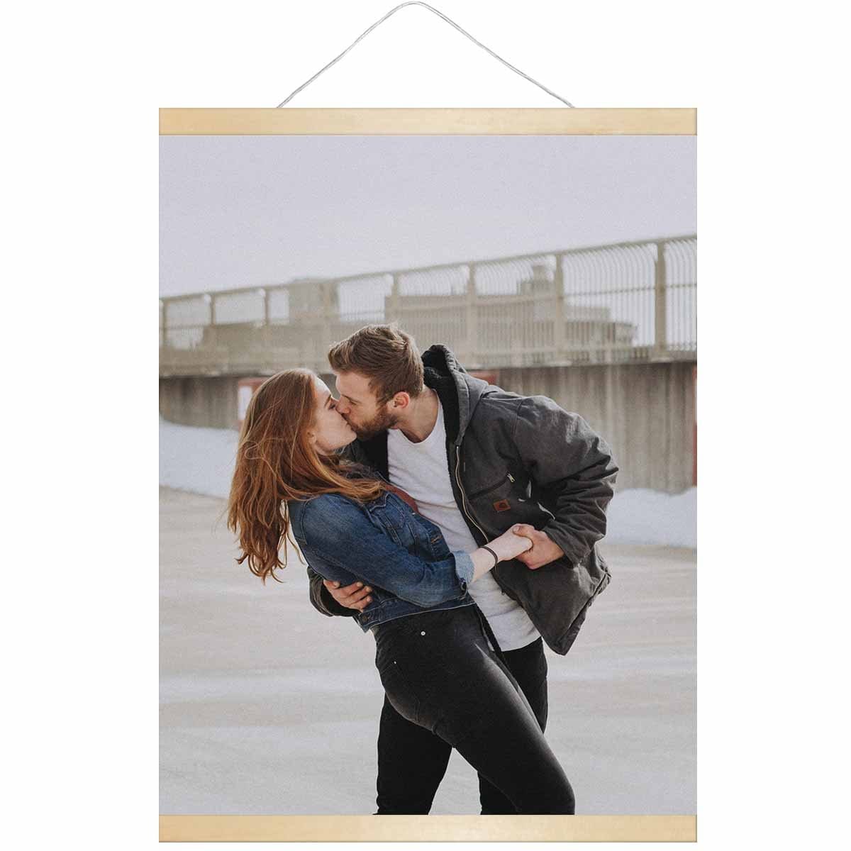 Custom Photo Couple Kiss Personalized Hanging Poster