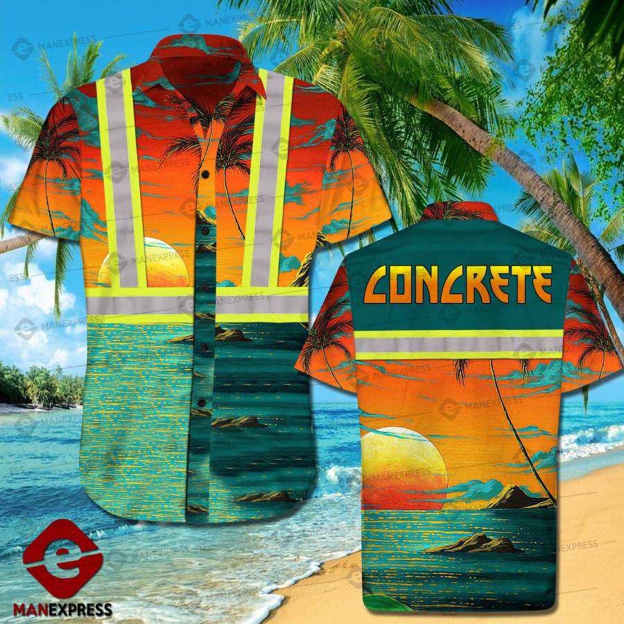 Concrete Safety Printed Hawaiian Shirt Daz Ha102689