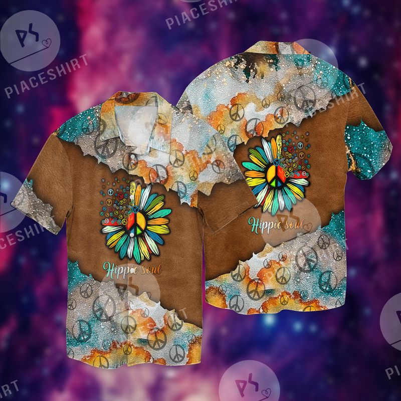 Hippie Soul Diamond Sky Brown Full Print Hawaii Shirt Ha92591