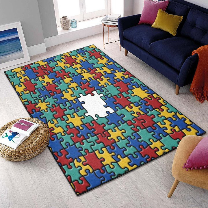 Autism Modern Rugs, Autism Awareness Rug