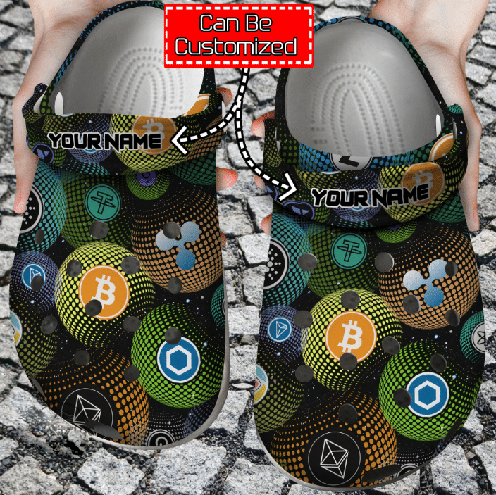 Personalized Colorful Crypto Pattern Clog Shoes #Dh