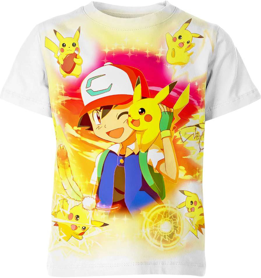 Ash Ketchum And Pikachu Pokemon Shirt