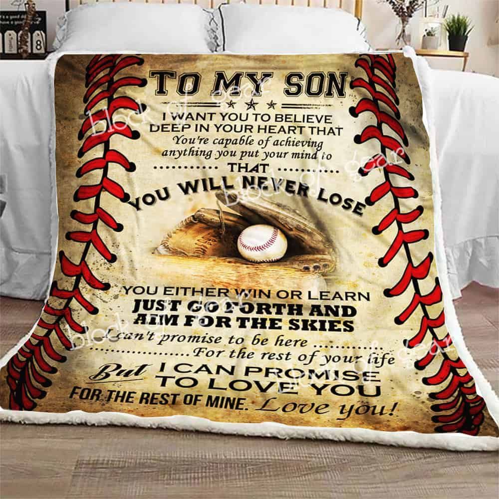 To My Son, Baseball Sofa Throw Blanket