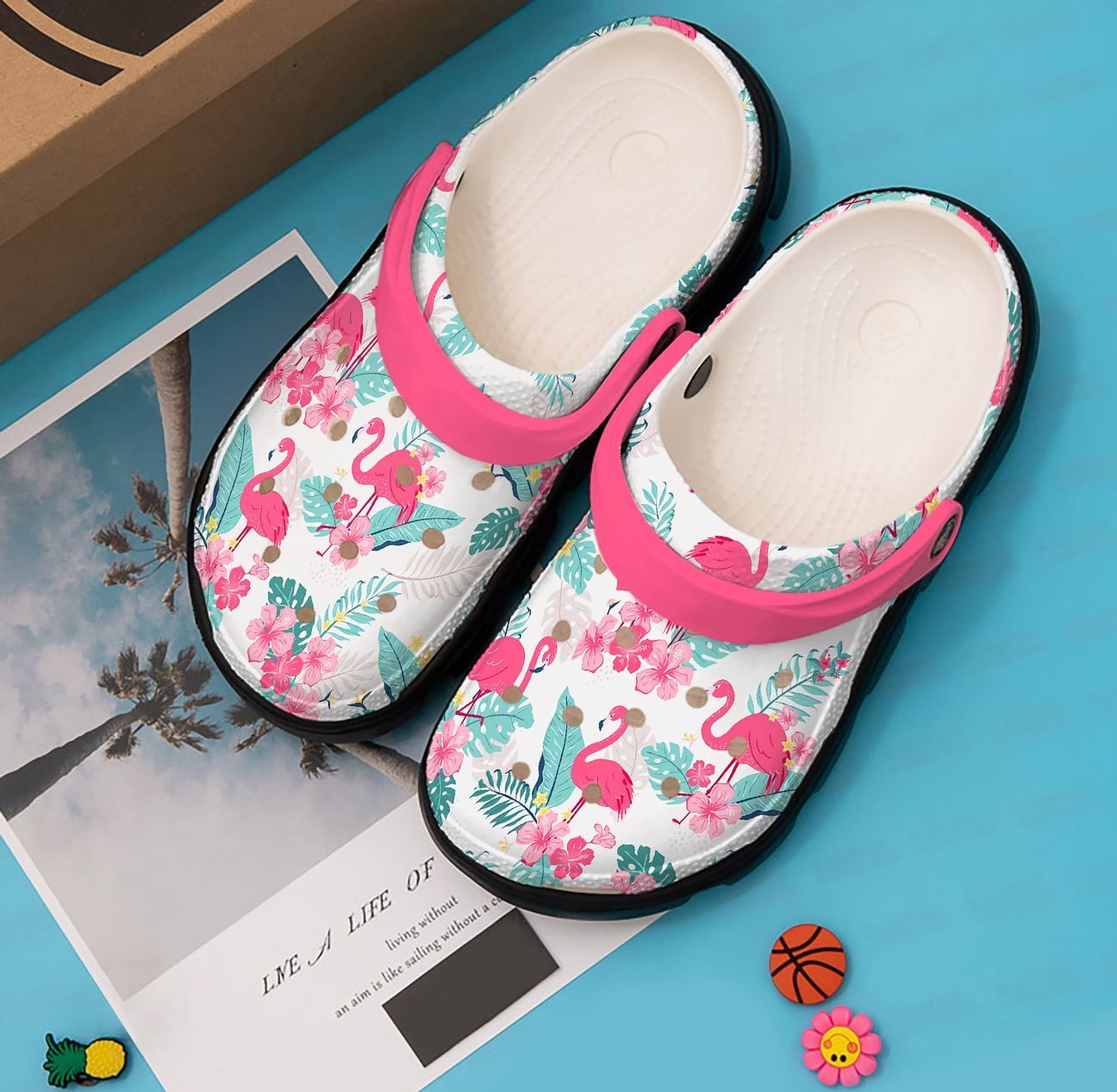 Flamingo Personalized Clog, Custom Name, Text, Color, Number Fashion Style For Women, Men, Kid, Print 3D Pink Flamingos