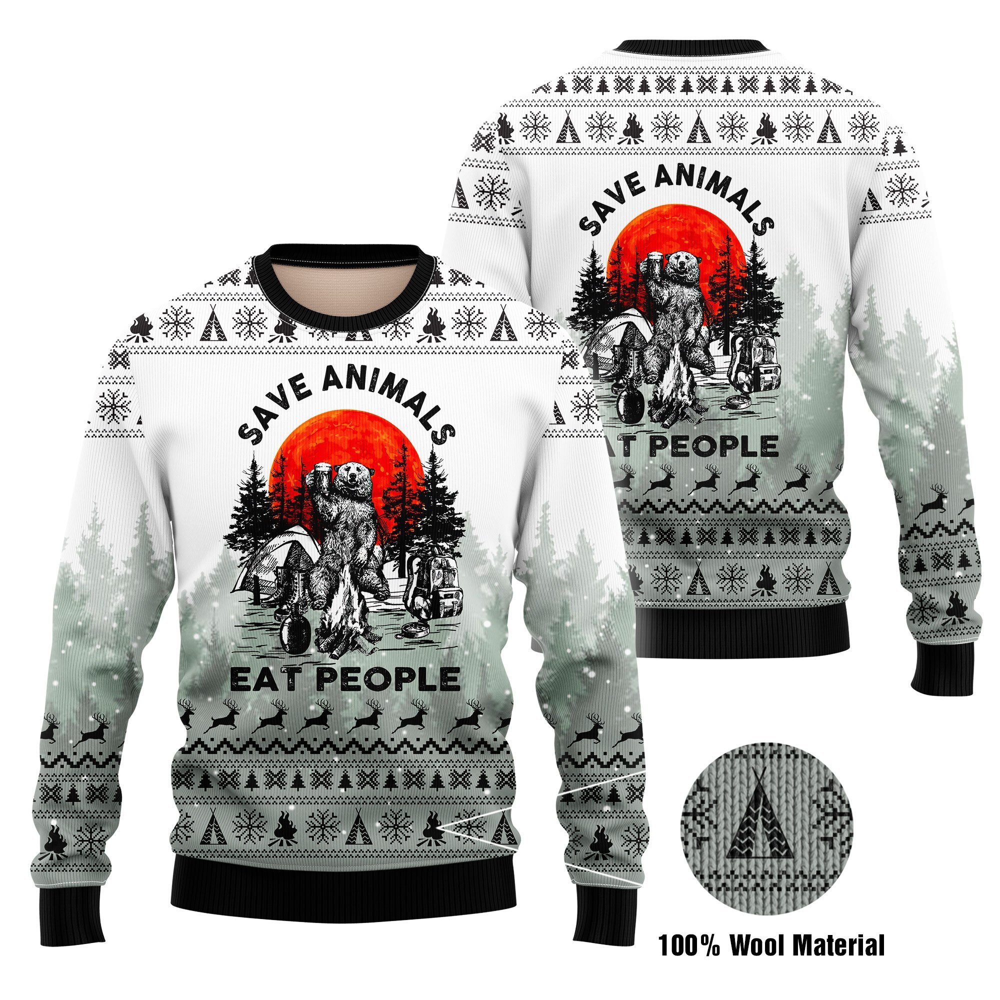 Save Animals Christmas Ugly Sweater | Unisex | Full Size | Adult | Colorful | US1692