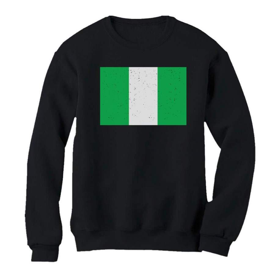 Vintage Nigeria Flag Women Sweatshirt