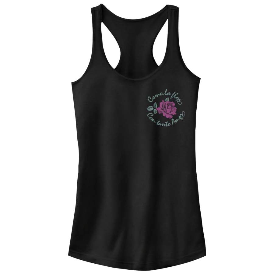 CHIN UP Junior’s Como La Flor Racerback Tank Top