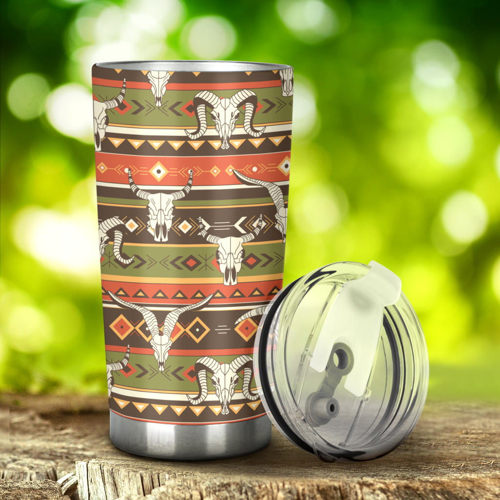 American Indian Skull Animal Tumbler