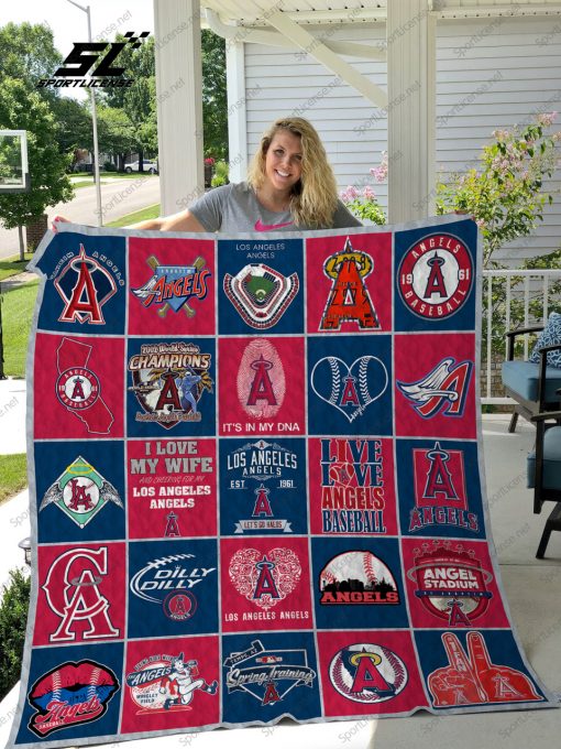 Los Angeles Angels 3 Quilt Blanket A95