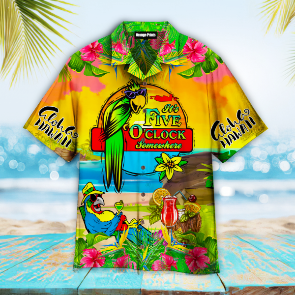 Parrot 5 Somewhere Alola Hawaii Shirt For Men Women Ha22812