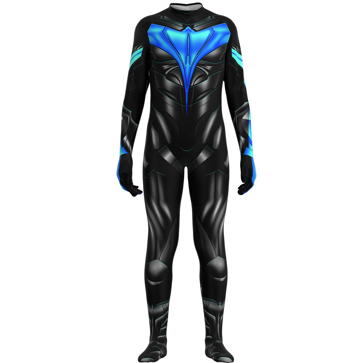 Adult Kids Superhero Titans Nightwing Jumpsuit Cosplay Costume Halloween Masquerade Cool Fancy Party Outfit Bodysuit Zentai Suit alx