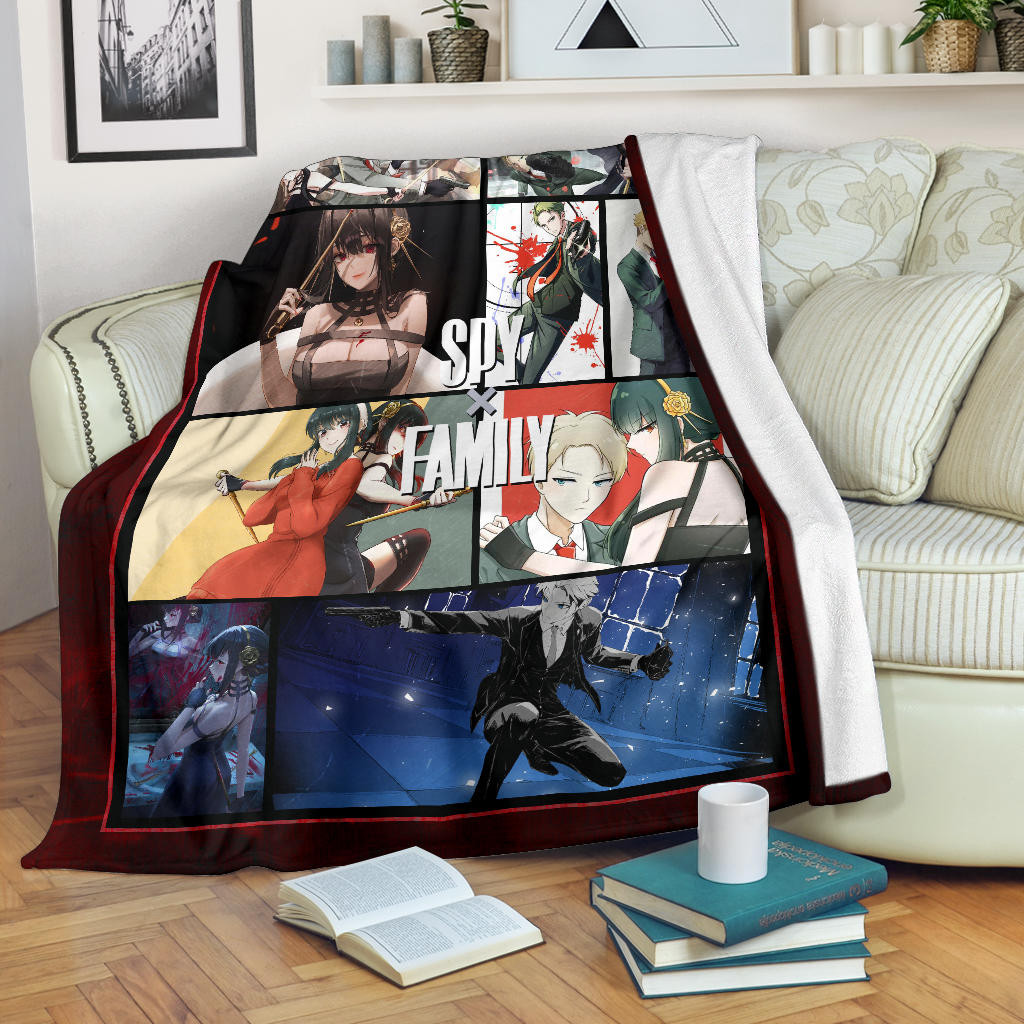 Yor Forger And Loid Forger Spy X Family Fleece Blanket Anime Home Decor Custom For Fans Na042804