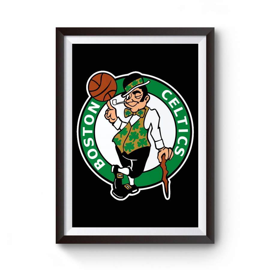 Vintage 90s Celtic Boston Logo Poster