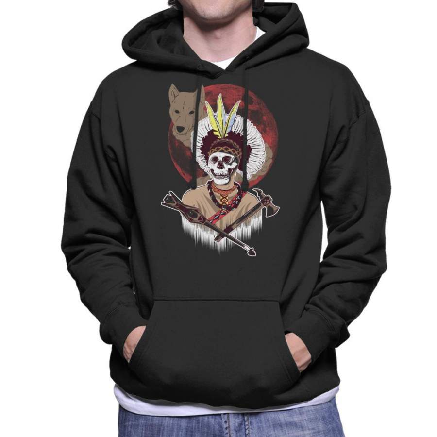 Apache Wolf Moon Men’s Hooded Sweatshirt