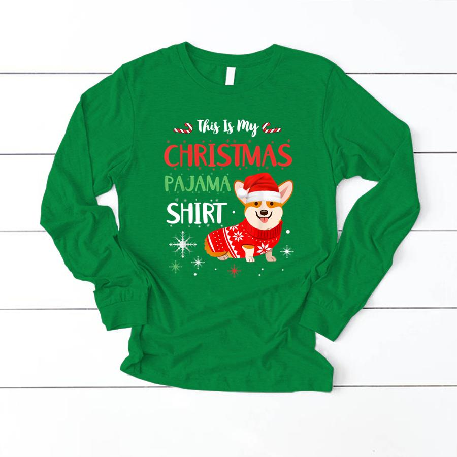 This Is My Christmas Pajama Corgi Dog Light Xmas T Shirt