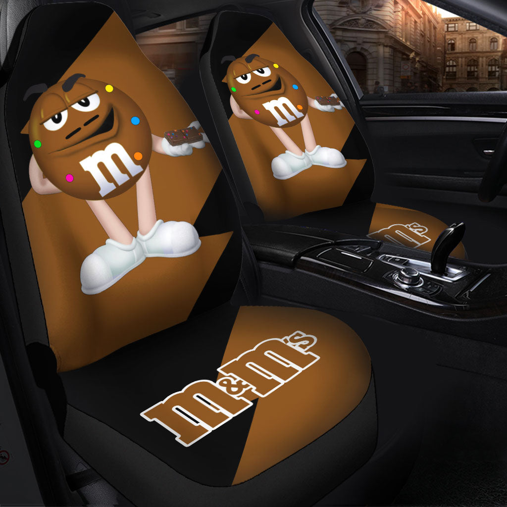 M&M’S Candy Ice Cream Cones Chocolate Brown Car Seat Covers Custom Car Accessories