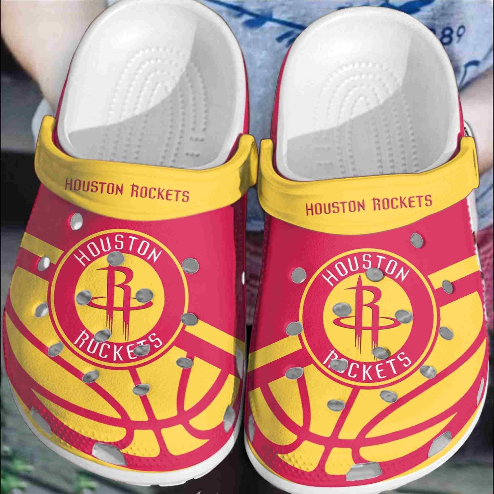 Houston Rockets Basketball Club Crocband Comfortable Shoes Clogs Crocss For Men Women