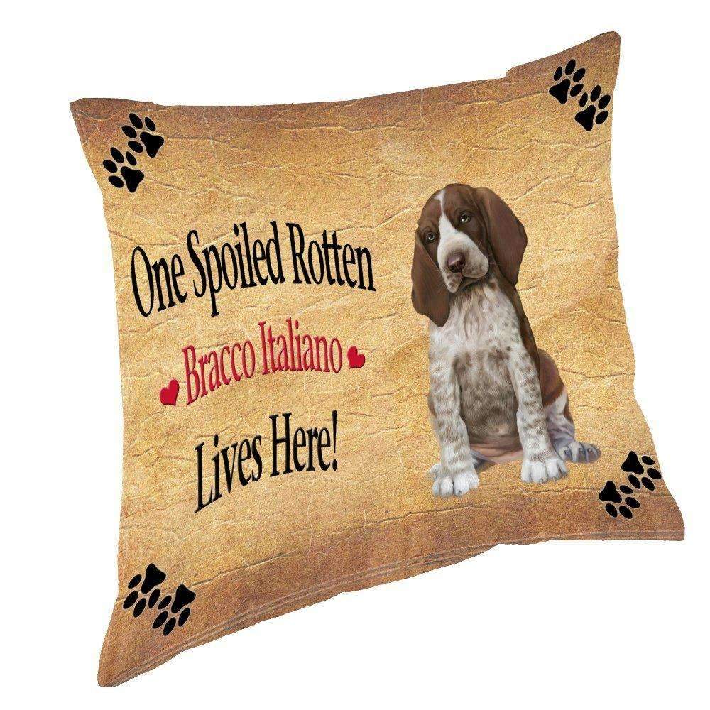 Bracco Italiano Puppy Spoiled Rotten Dog Throw Pillow