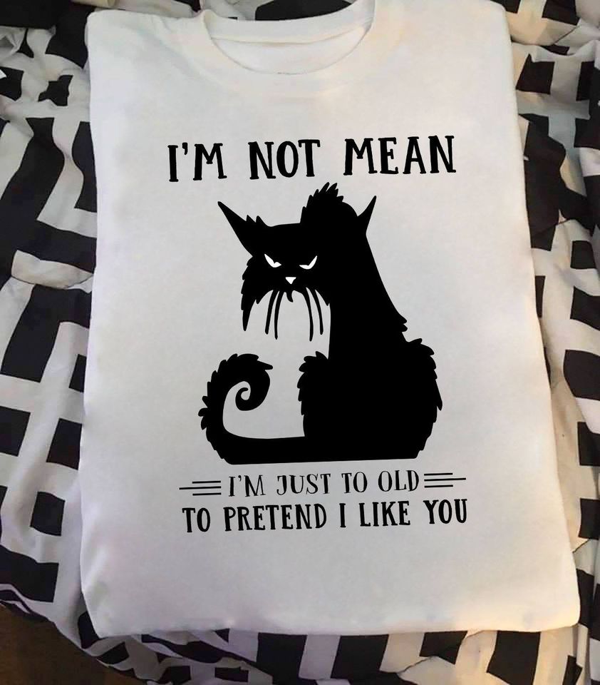 Black Cat I’m Not Mean I’m Just To Old To Pretend I Like You Gift Standard/Premium T-Shirt