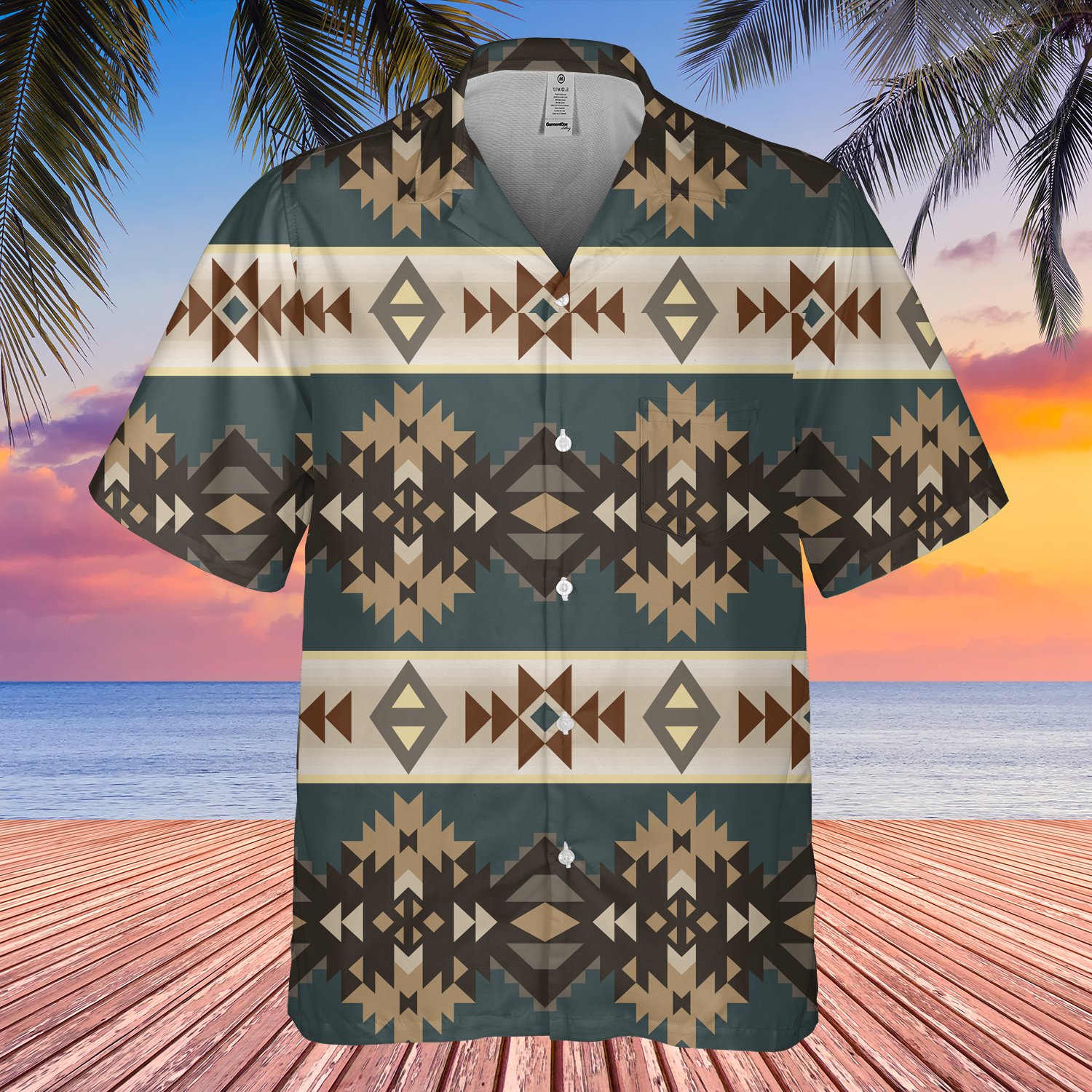 Navajo Geometric Seamless Patterns Hawaii Shirt Ha108811