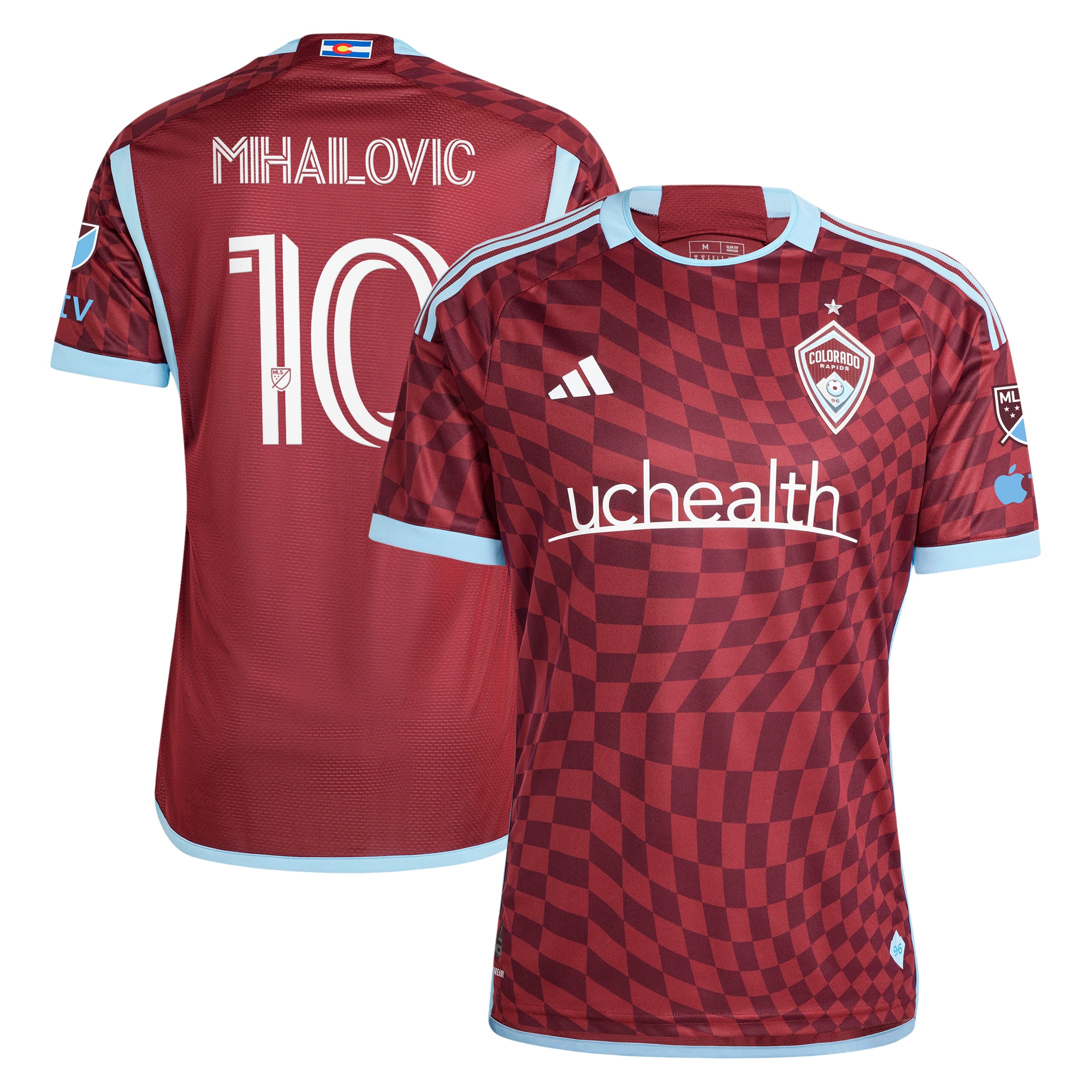 Djordje Mihailovic Colorado Rapids 2024 One Flag Kit Authentic Player Jersey – Burgundy