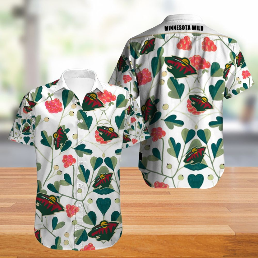 Minnesota Wild Hawaii Shirt Leaf Button Up Ha87406