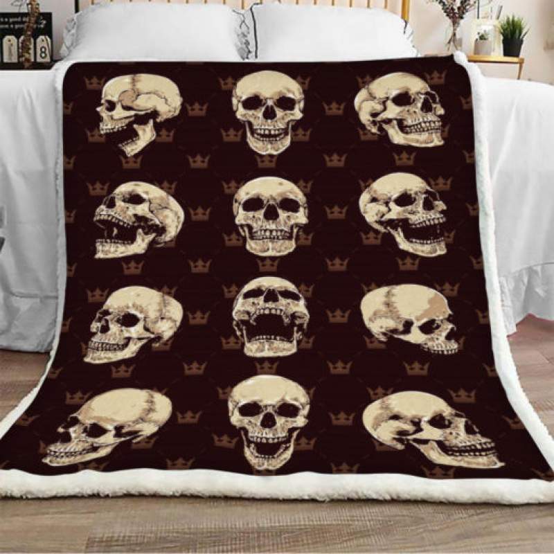 Skull Sherpa Blanket JR1504 90O35