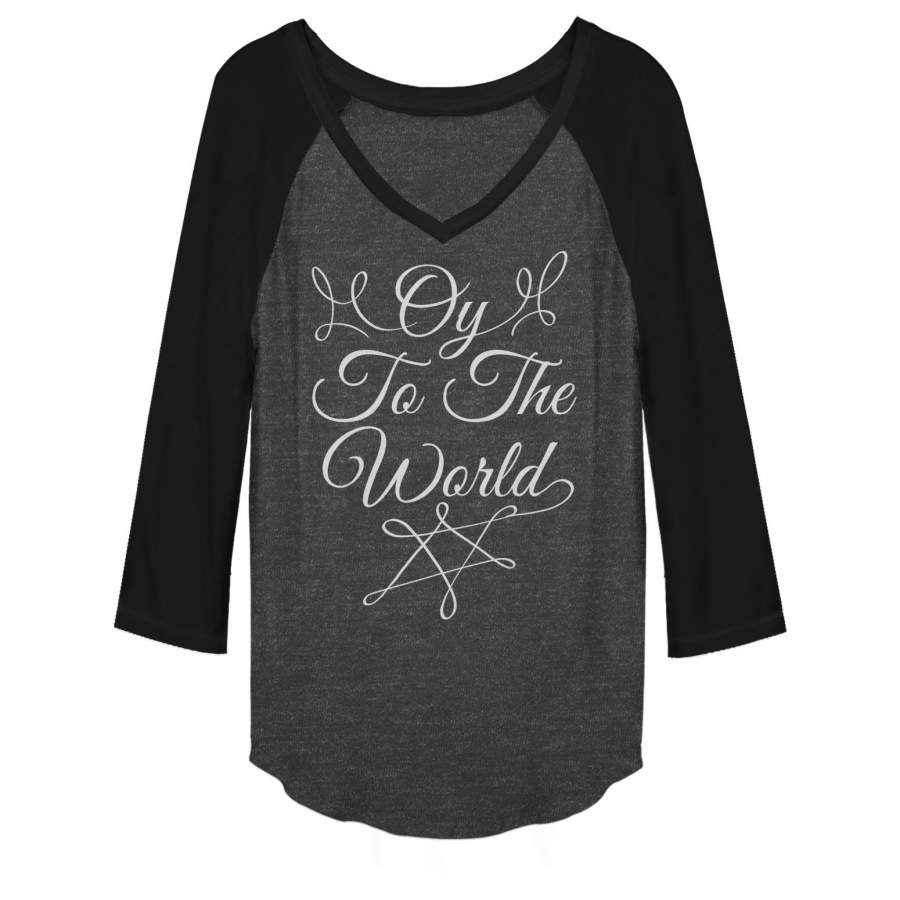 CHIN UP Junior’s Hanukkah Oy to the World Baseball Tee