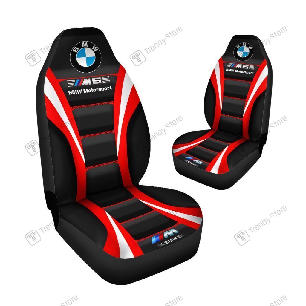 Bmw M5 Car Seat Cover (Set Of 2) Ver 1 (Red) Merchcustom Trending