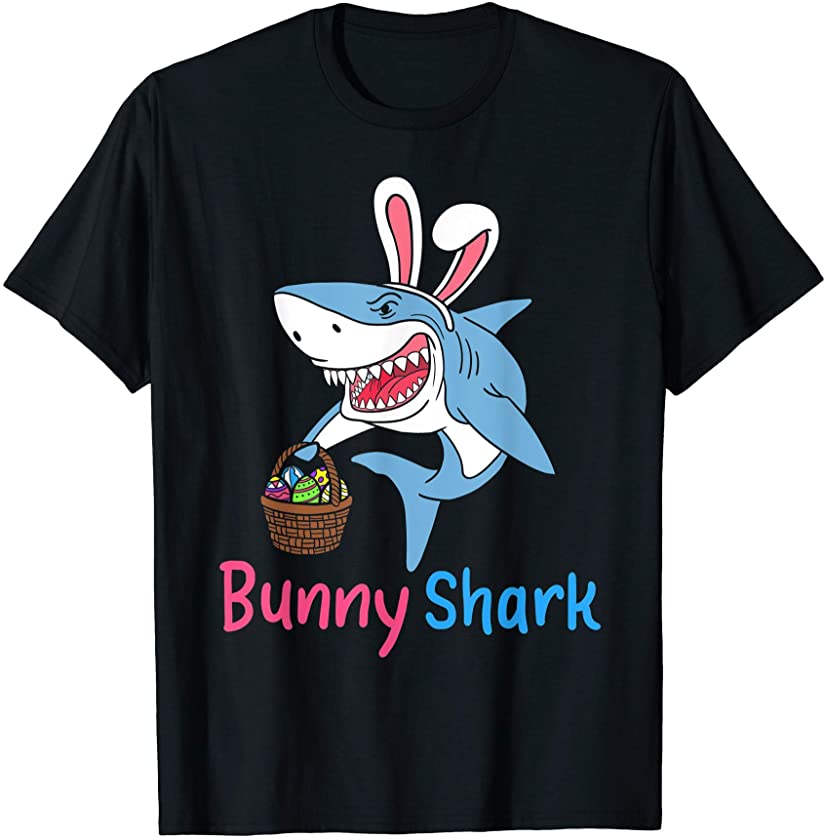 Bunny Shark Clothing Funny Easter Sundday Gift Egg Hunting T-Shirt