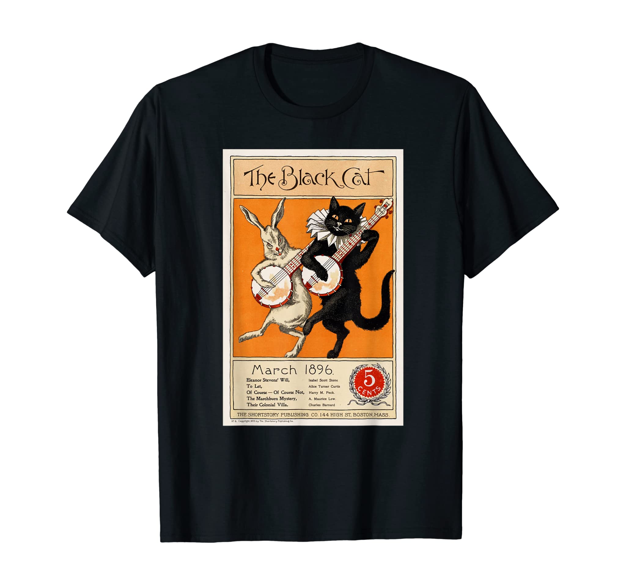 Vintage Black Cat & Rabbit Banjos Poster Tshirt