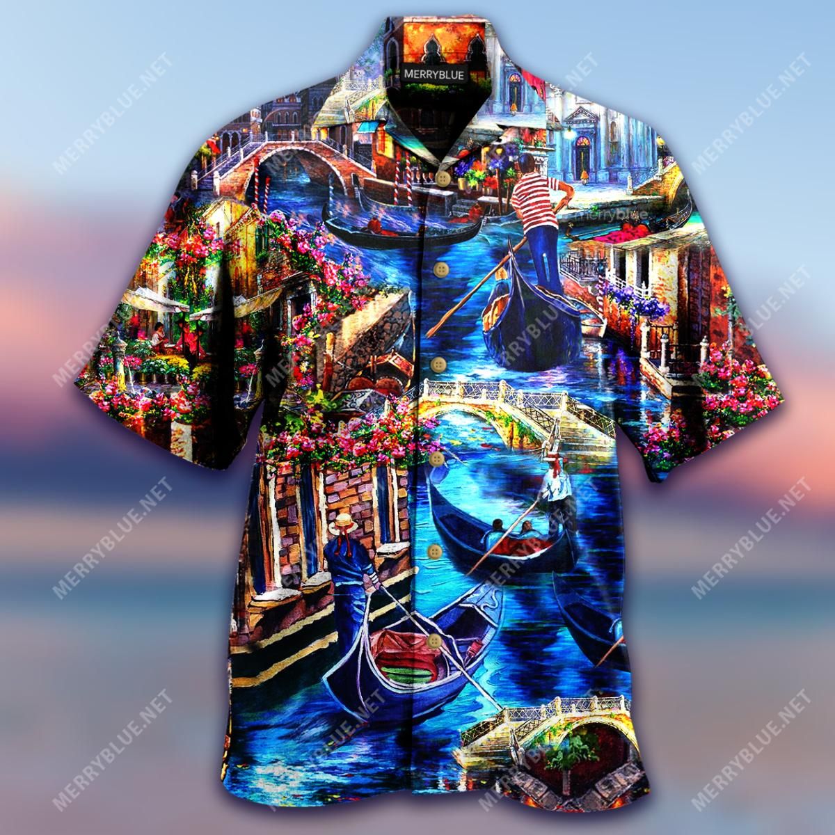 Venice Beauty And Charm Never Sleep Aloha Hawaiian Shirt Colorful Short Sleeve Summer Beach Casual Shirt For Men And Women