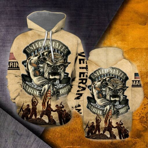 Us Marine Corps Veteran Devil Dog 3D All Over Print Shirts For Men & Women, Happy Veteran Memorial 3D Shirts, Veteran Day