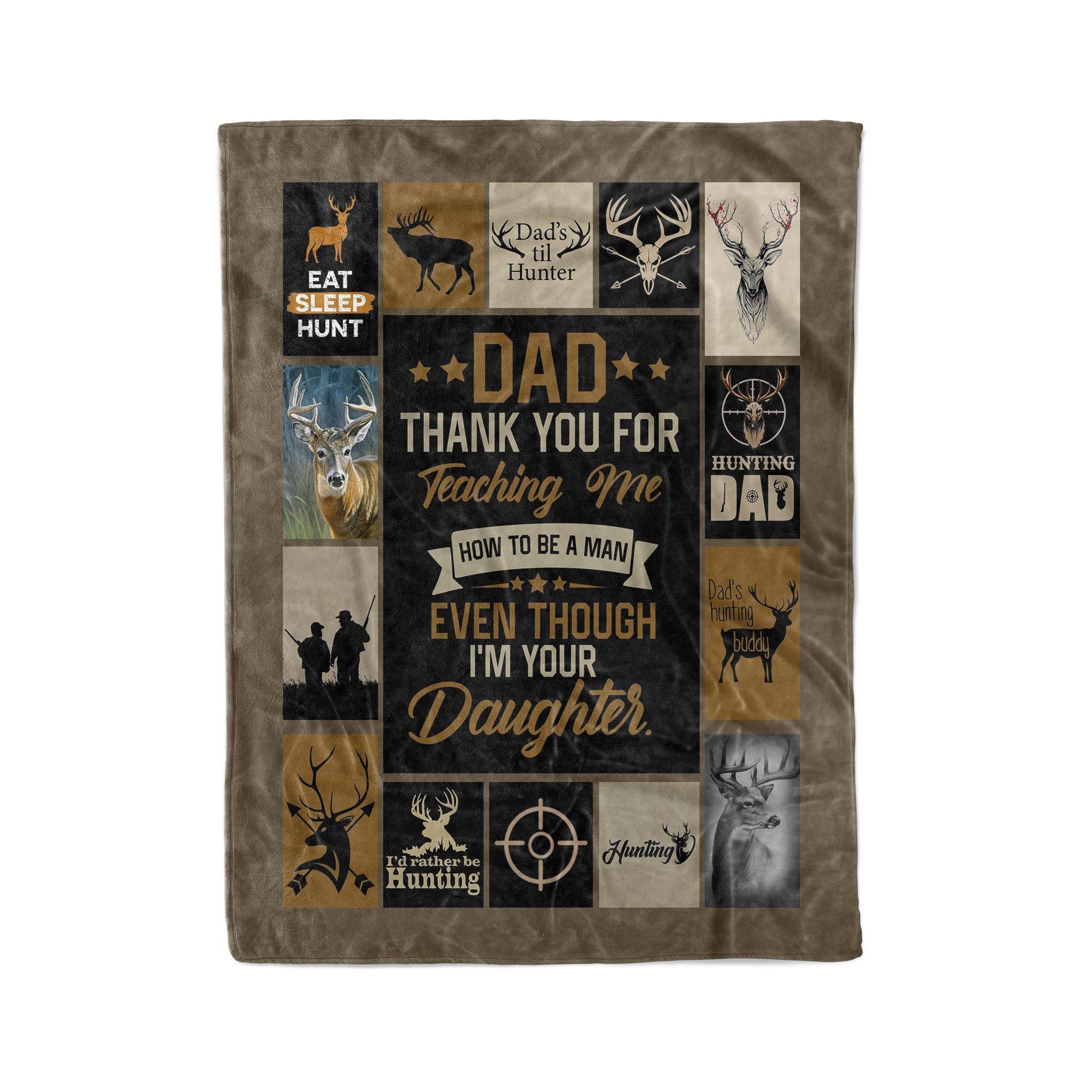 Thank You Dad –  Gift For Dad Gifts For Family Unique Gifts Ideas For Home Decor  – Fleece Blanket Sherpa Blanket