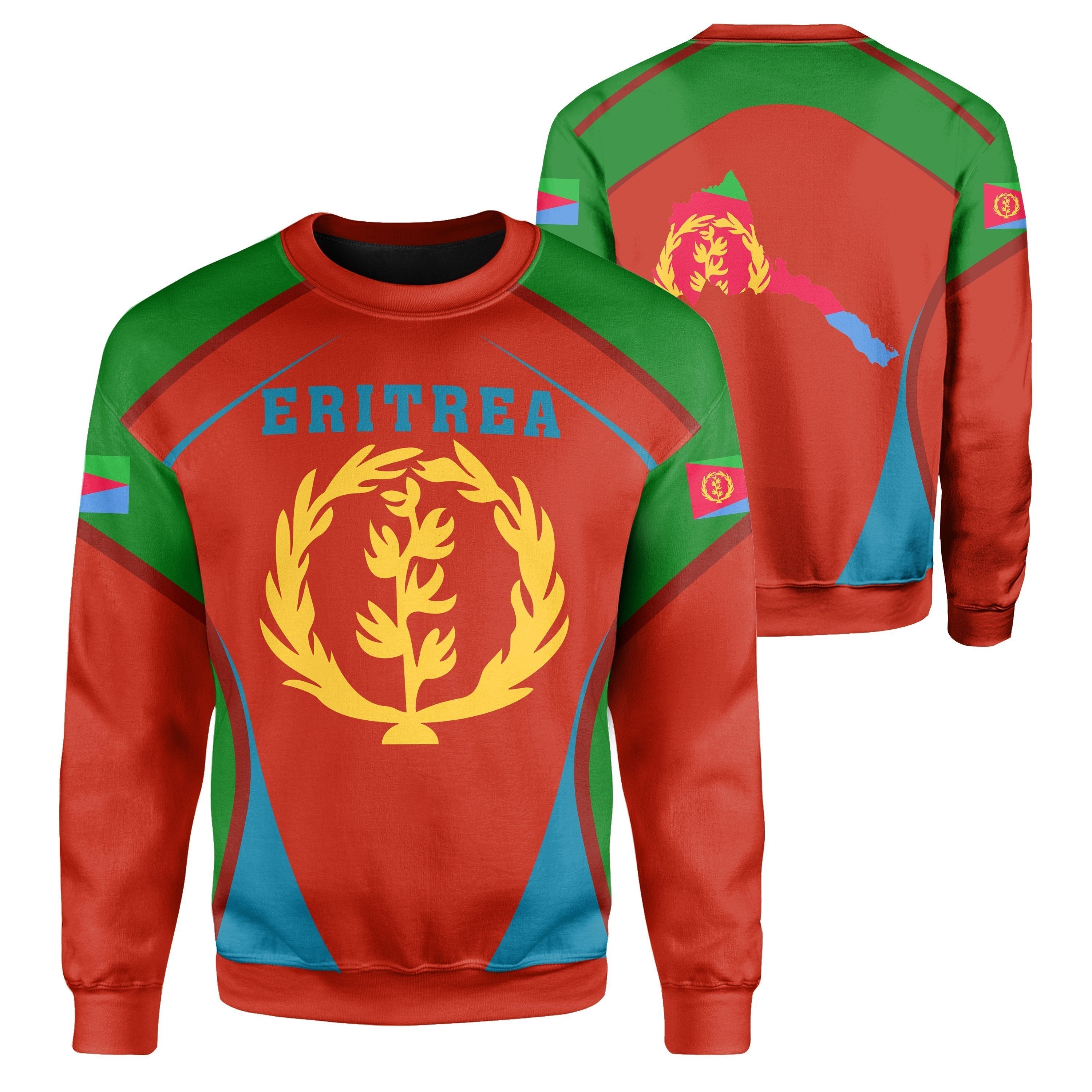 Wonder Print Shop Sweatshirt – African Crewneck Sweatshirt Special Sport Eritrea