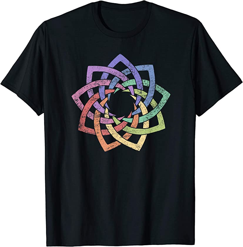 Woven in Unity Nine Pointed Star – Vintage Style Baha’i top T-Shirt