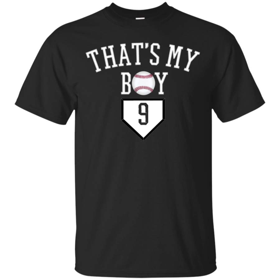 AGR 9 Thats My Boy Baseball Number Shirt-Baseball Mom  Dad Tee