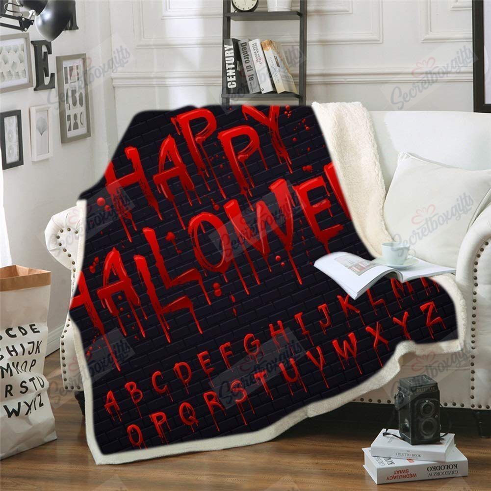 Black Happy Halloween Gs-Cl-Kc0107 Fleece Blanket