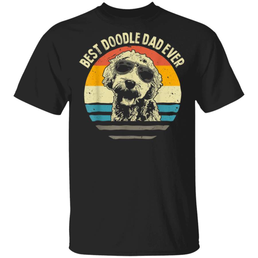 Mens Best Doodle Dad Ever Funny Goldendoodle Dad Vintage Gift T-Shirt