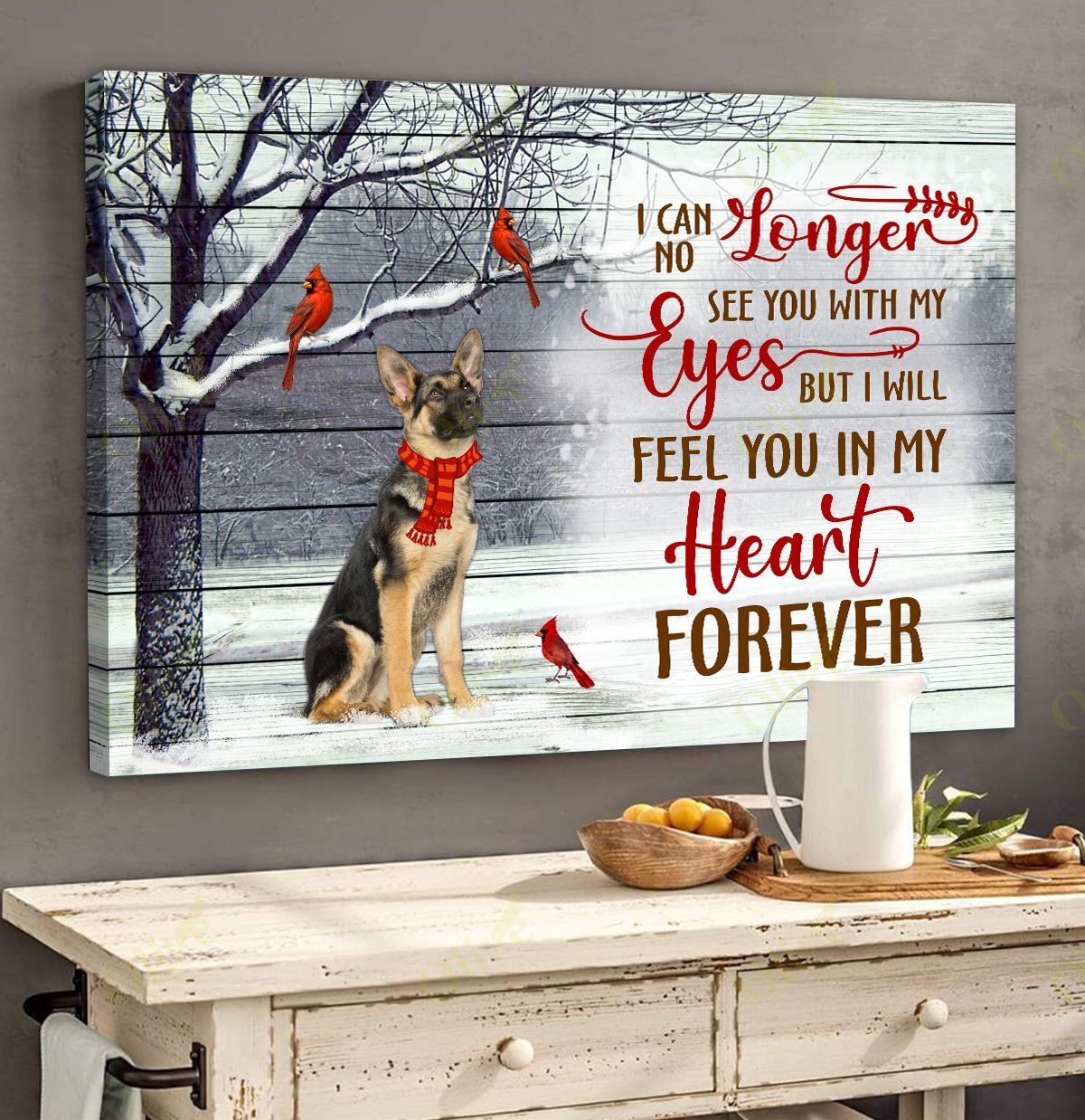 German Shepherd – I Feel You In My Heart Canvas And Poster | Wall Decor Visual Art