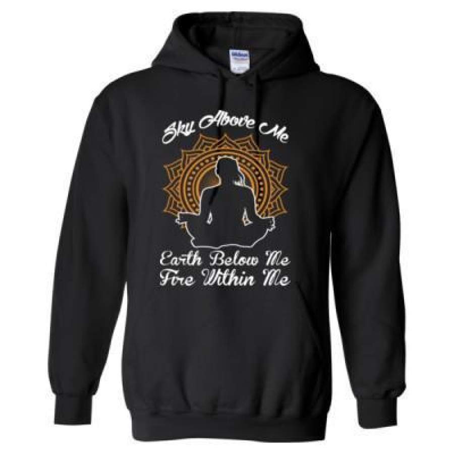 AGR Sky Above Me Earth Below Me Fire Within Me – Heavy Blend™ Hooded Sweatshirt