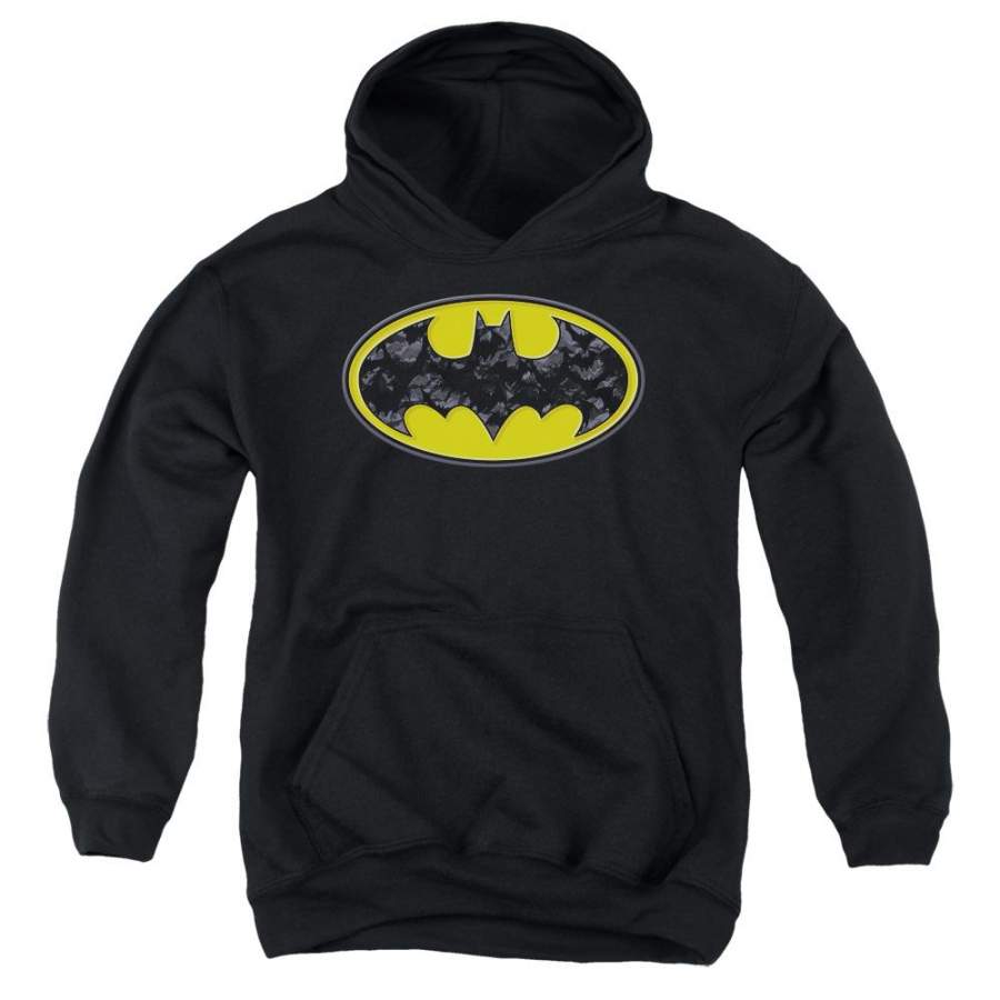 Batman – Bats In Logo Youth Pull Over Hoodie